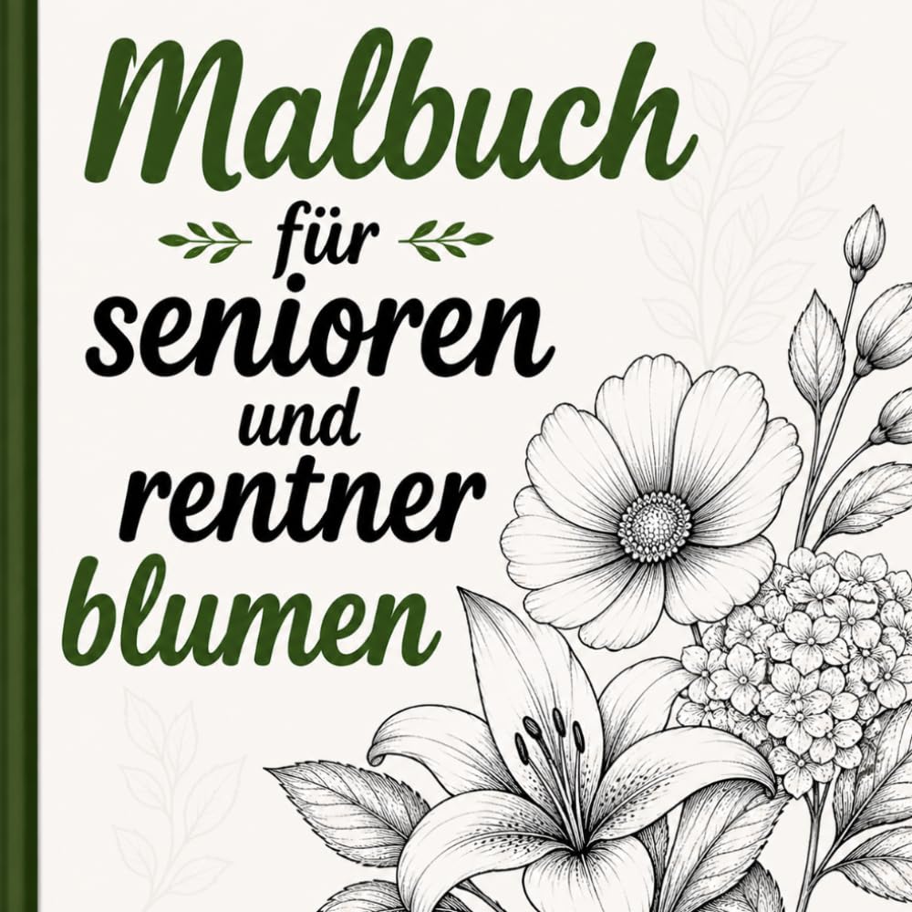 Malbuch für senioren und rentner blumen : xxl blumen malbuch für erwachsene und senioren . (Malbuch für senioren große motive)