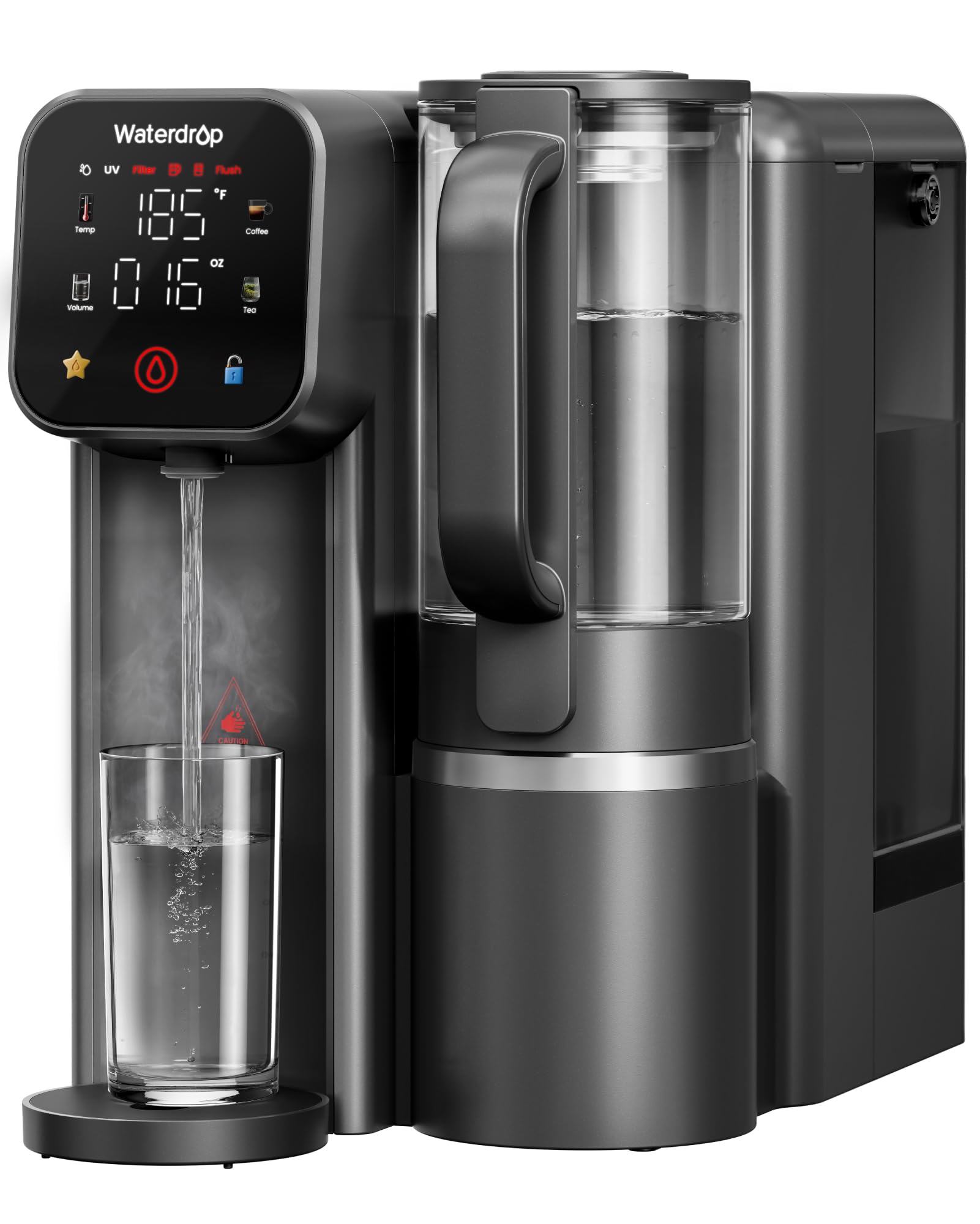 Waterdrop WD-M6H Instant Hot Reverse Osmosis System Countertop Water Filter 7-Stage 3 1 Pure to Drain Hot Water