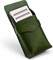 Vista 14 de Brown Leather Playing Card Case Protector Fits Poker & Bridge Size Cards - Handmade Full-Grain Leather Playing Cards Holder Storage Box - Playing