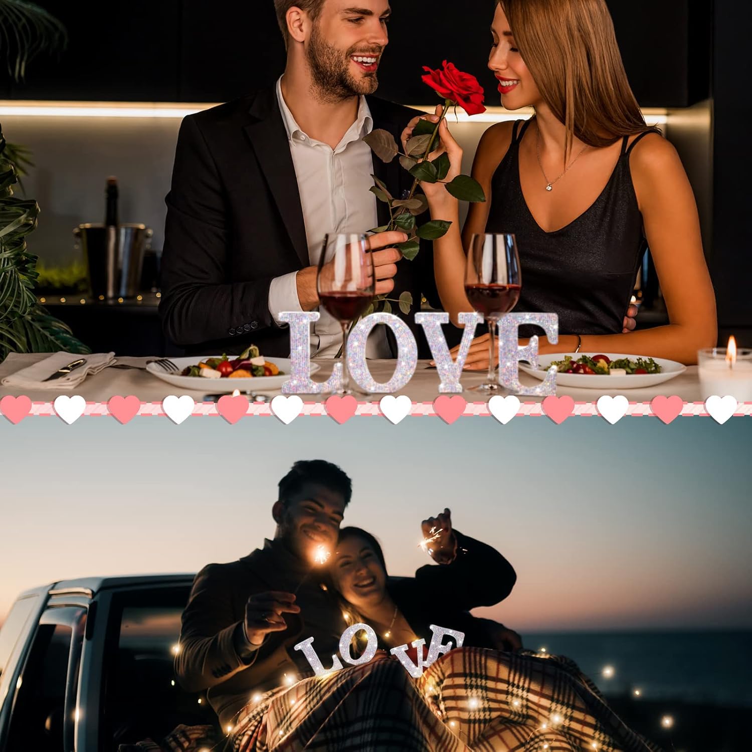 バレンタインデー ラブサイン ラブ木製文字 素朴なバレンタインテーブル装飾 ラブレター ブロック ラブ木製サイン バレンタインテーブ