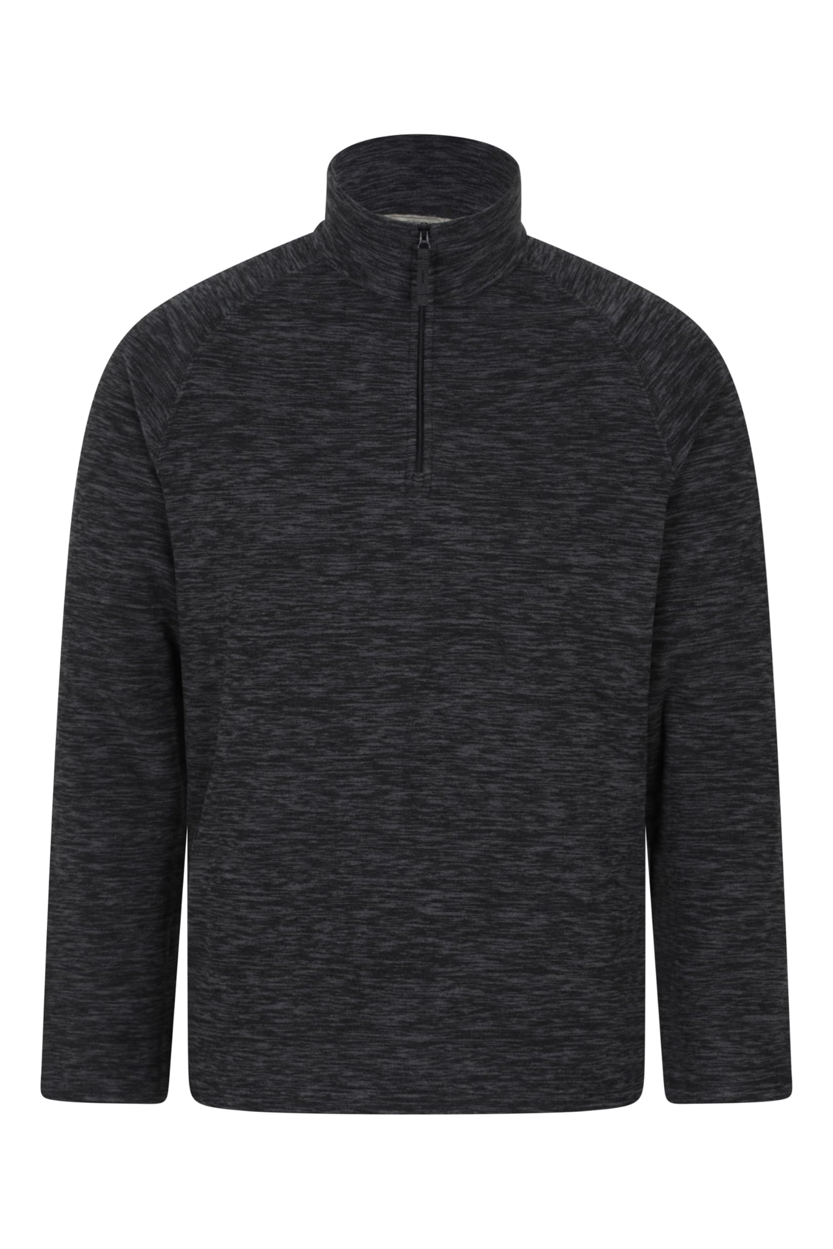 Mountain Warehouse Men's Black Snowdon Ii Fleece - Antipill Microfleece, Quick Drying Pullover - Travel Xxs