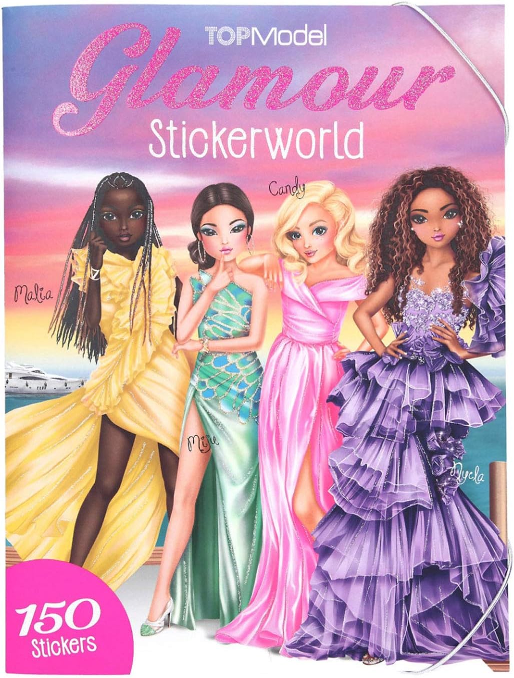 Depesche 11469 TOPModel Stickerworld Glamour Album with 20 Pages of Motifs and Numerous Stickers for Decorating, Colourful, STK