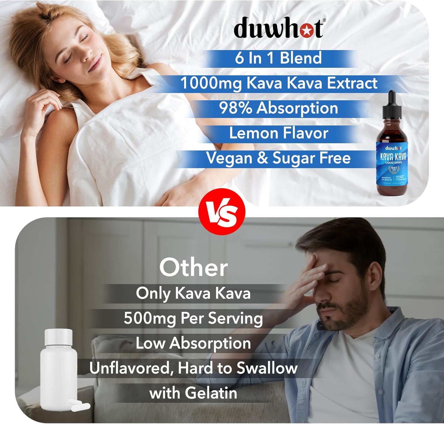 Kava Kava Extract Liquid Drops with Ashwagandha Lemon Balm L-Theanine, High Potency Kava Root Extract Tincture Supplement for Relaxation, 2 Fl Oz - Image 6