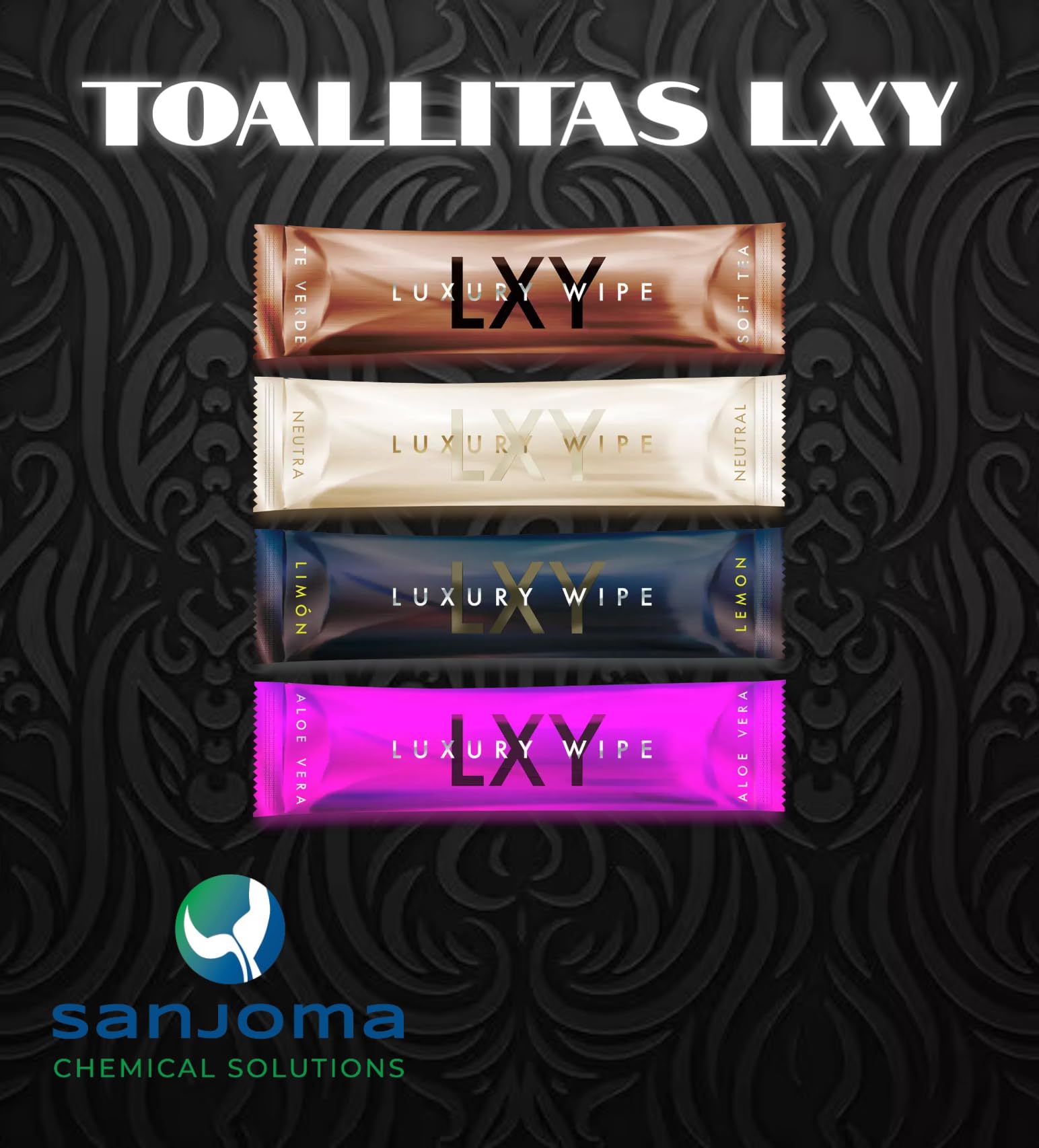 LUXURY WIPE Toallitas Refrescantes Fragancia Aloe Vera para la Piel – 200 uds – Suaves, Desechables y Aptas para Uso Facial o Corporal – 20×20 cm – Sanjoma Chemical Solutions