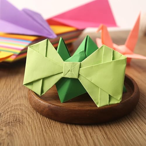 Miniatura 5 de Shindel 250 hojas de papel Oragami a granel, papel de manualidades de doble cara de 6 x 6 pulgadas, papel cuadrado Oragami para principiantes, artes