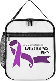 National Family Caregivers Month Lunch Bag Insulated Lunch Box Tote for Women Men Work Picnic Travel