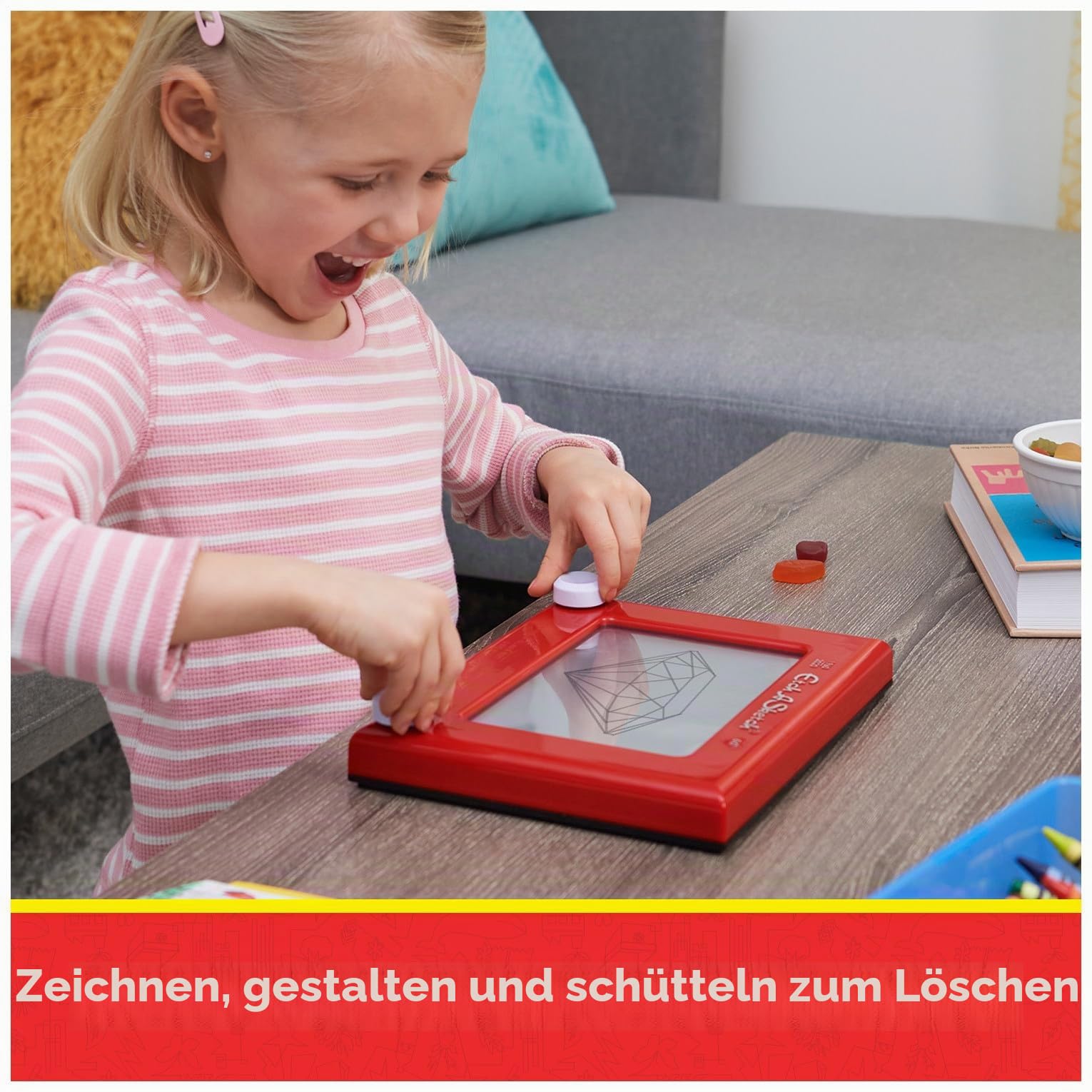 Etch A Sketch - Original Magic Screen - Magnettafel für Kinder - aus 86% recyceltem Kunststoff - Kreativspiele, die der Umwelt verpflichtet sind - 6066719 - Spielzeug für Kinder ab 3 Jahren