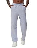 Men's Baggy Sweatpants Lightweight Lounge Open Bottom Athletic Workout Pants with Pockets