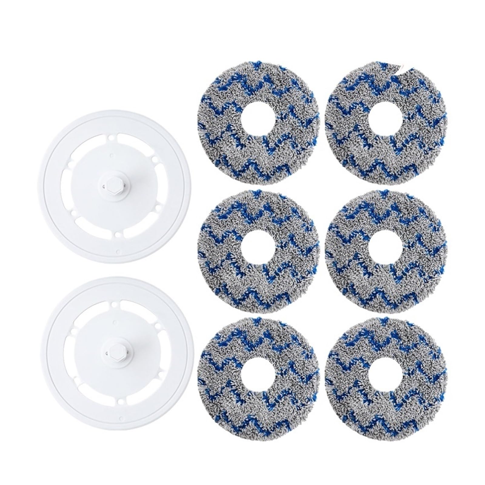XYMURVVD Robot Vacuum Cleaner X2 Mop Rag Cloth Holder Accessories Spare Parts, Compatible For DEEBOT，X2 Pro/X2 Omni(2white+6mop black)