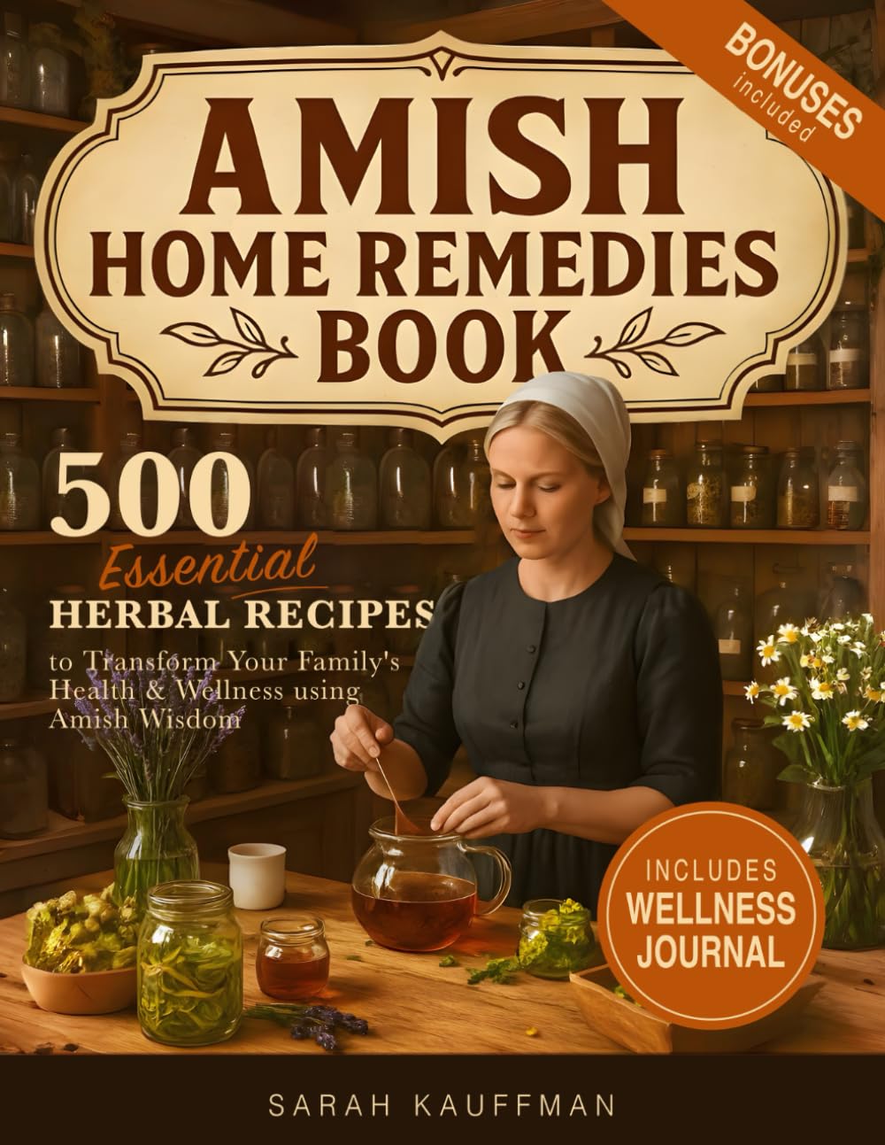 Amish Home Remedies Book: 500 Essential Herbal Recipes to Transform Your Family's Health & Wellness using Amish Wisdom
