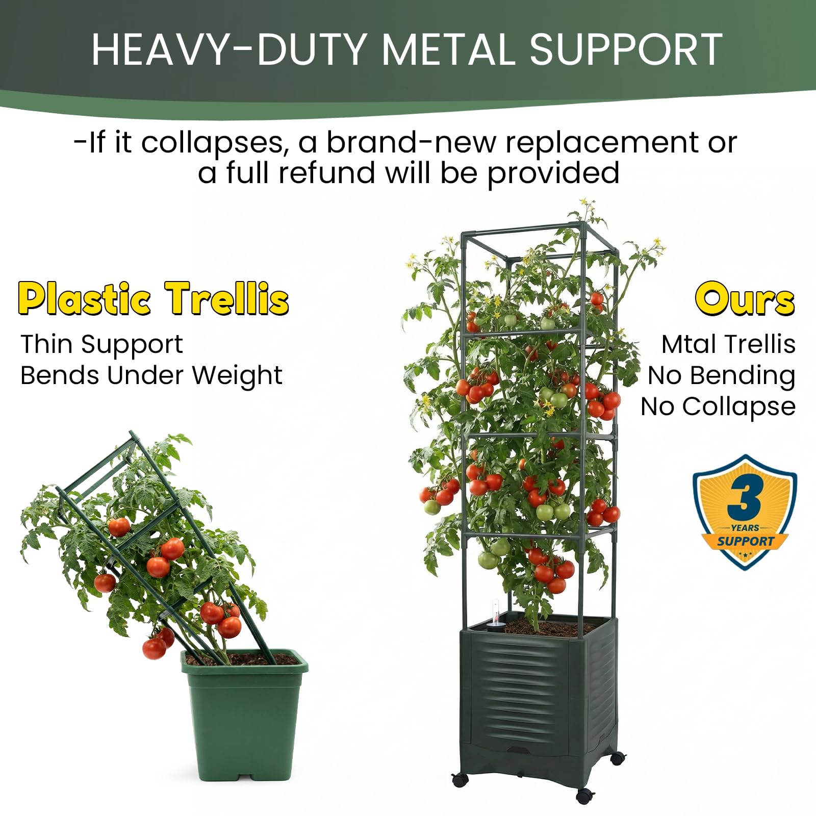 metal garden trellis for climbing plants Black Metal Outdoor 2-Piece Garden Screen main image 0