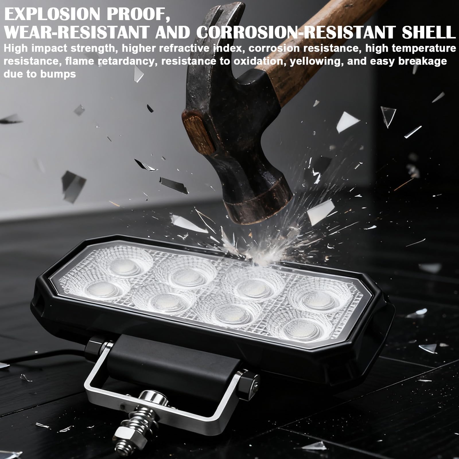 2 sztuki reflektorów cofania 9-30V, dodatkowe światło 28W, IP67 lampa robocza LED, 5-calowy reflektor LED do koparek, traktorów, holowników, wózków widłowych, pojazdów ATV, pojazdów terenowych