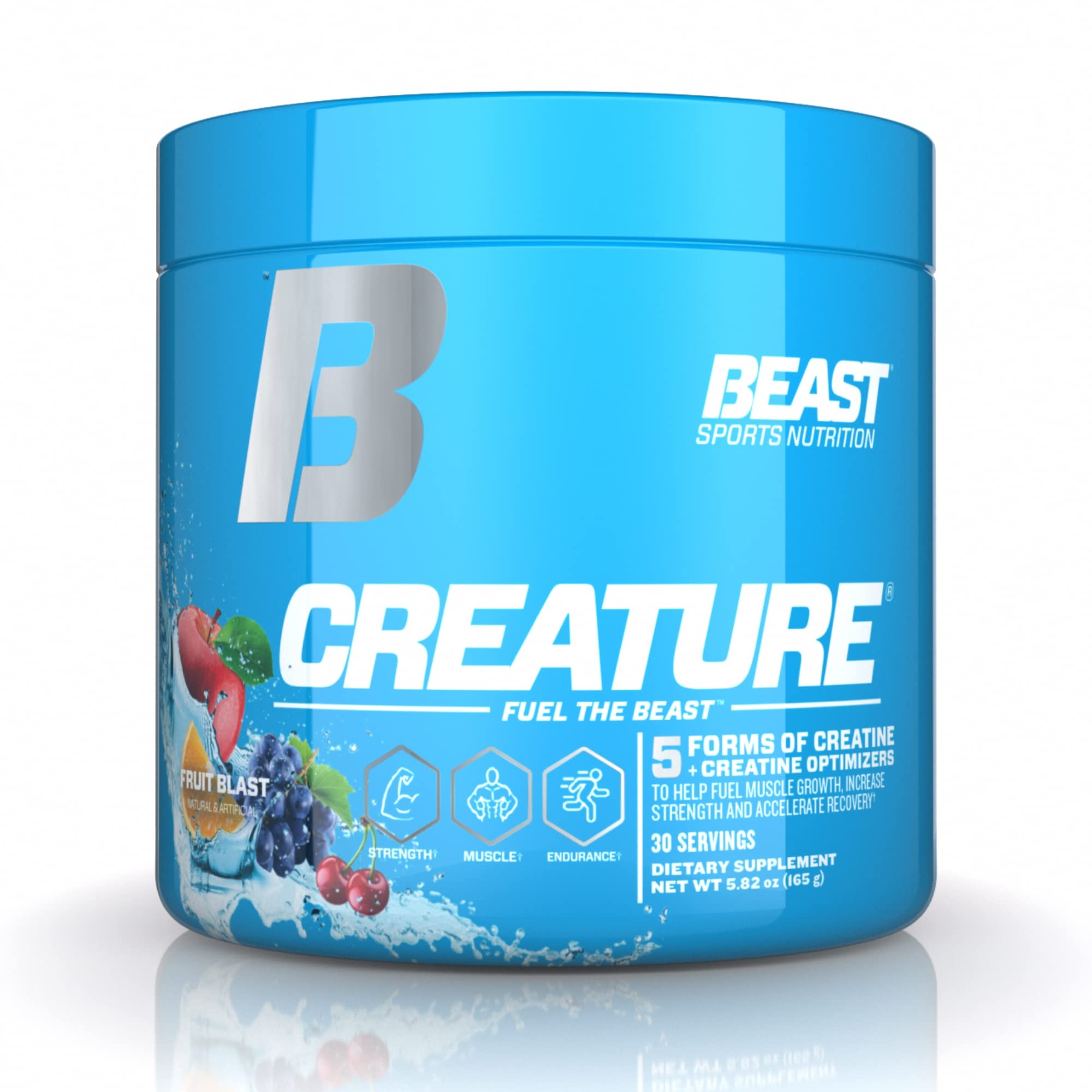 Beast Sports Nutrition Creature, Fruit Blast - 30 Servings - 5 Forms of Creatine + Creatine Optimizers - Improve Strength,...