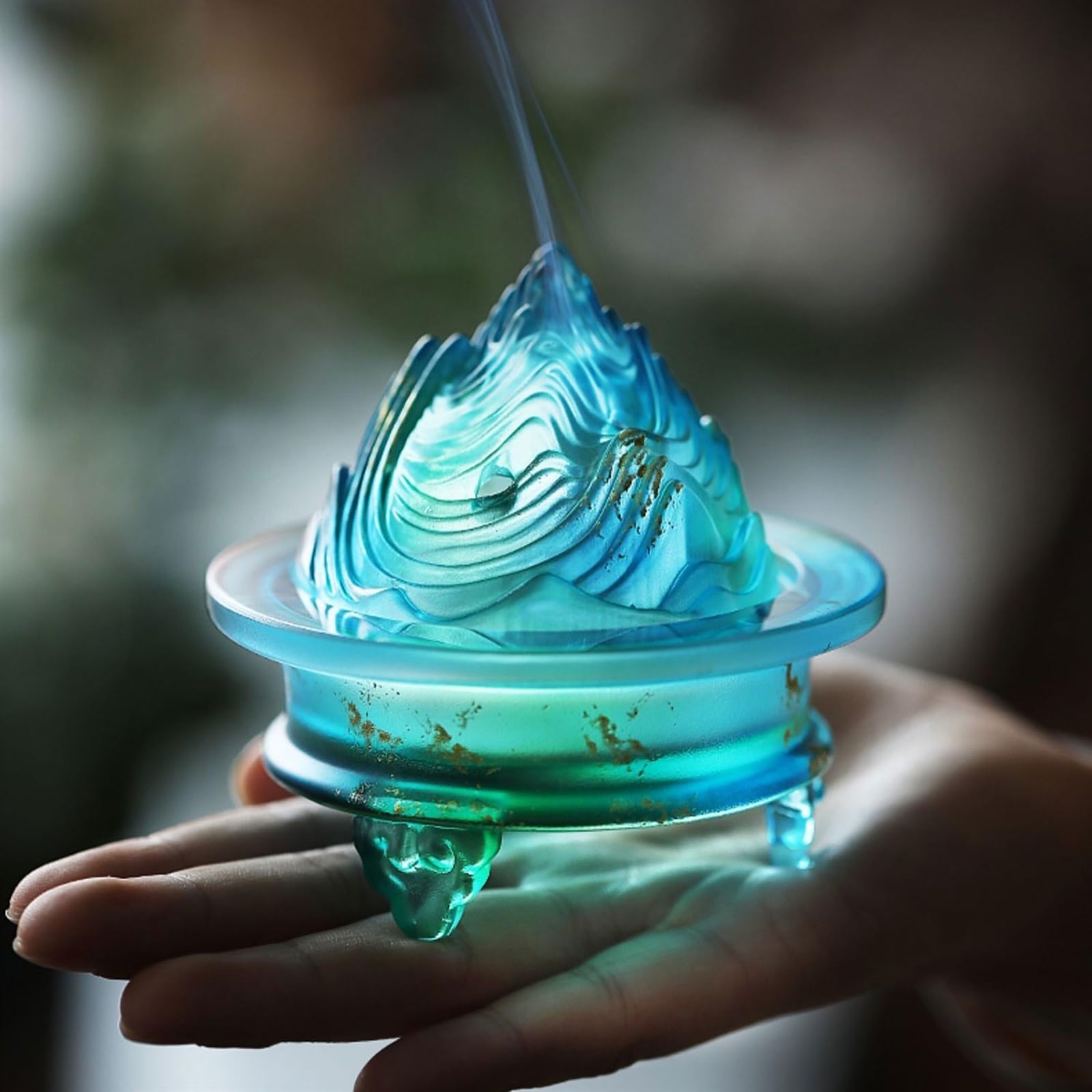 Hecho a Mano Quemador Exquisito de Incienso esmaltado Lujo Forma Creativa Adornos Quemador Decorativos para decoración