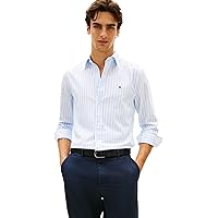 Tommy Hilfiger Camicia da Uomo Flex Popeline Classic STP RF MW0MW42440 S/S