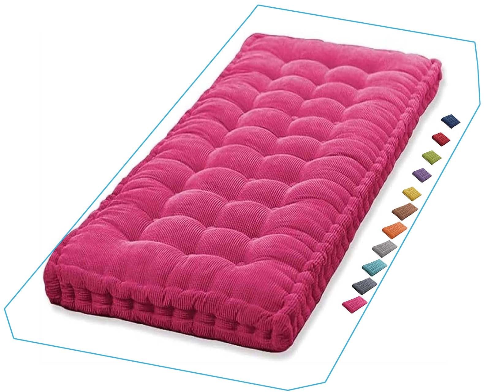 Coussin balancelle rouge rose 140x30 résout le manque de confort de votre banc de jardin