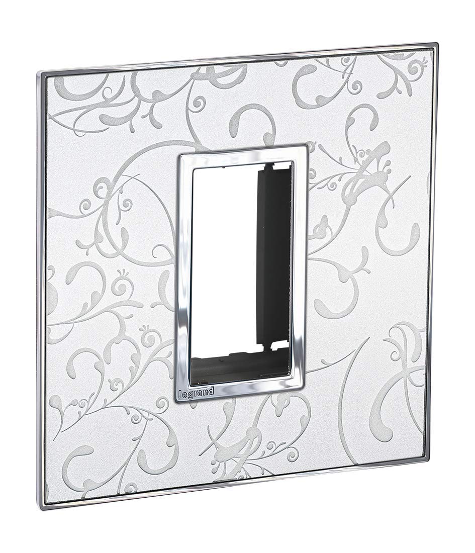 Legrand Arteor Cover Plate with Frame - 1 Module (Silver Baroque, Pack of 1)-image-37