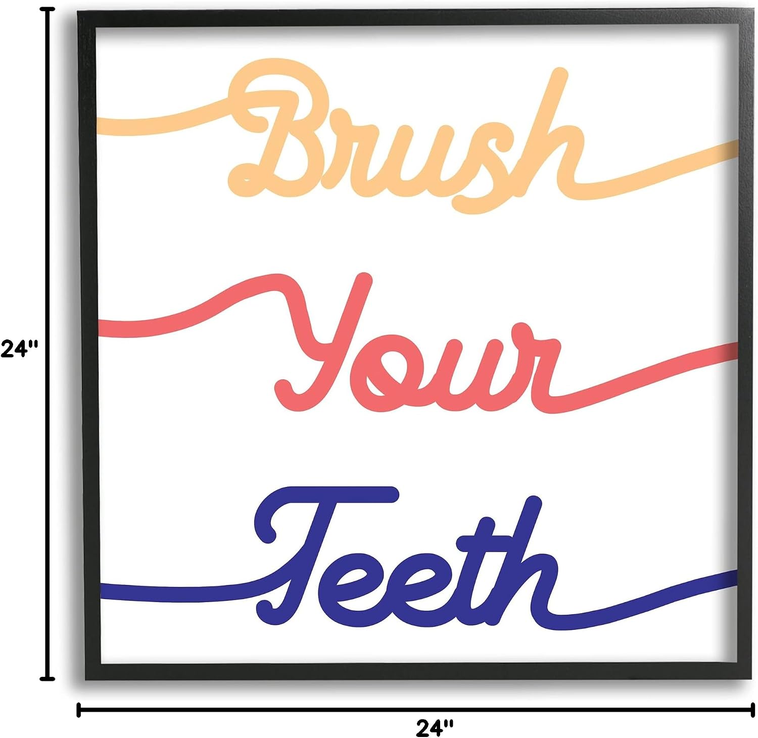 Stupell Industries Brush Your Teeth Children's Bathroom Dental Hygiene