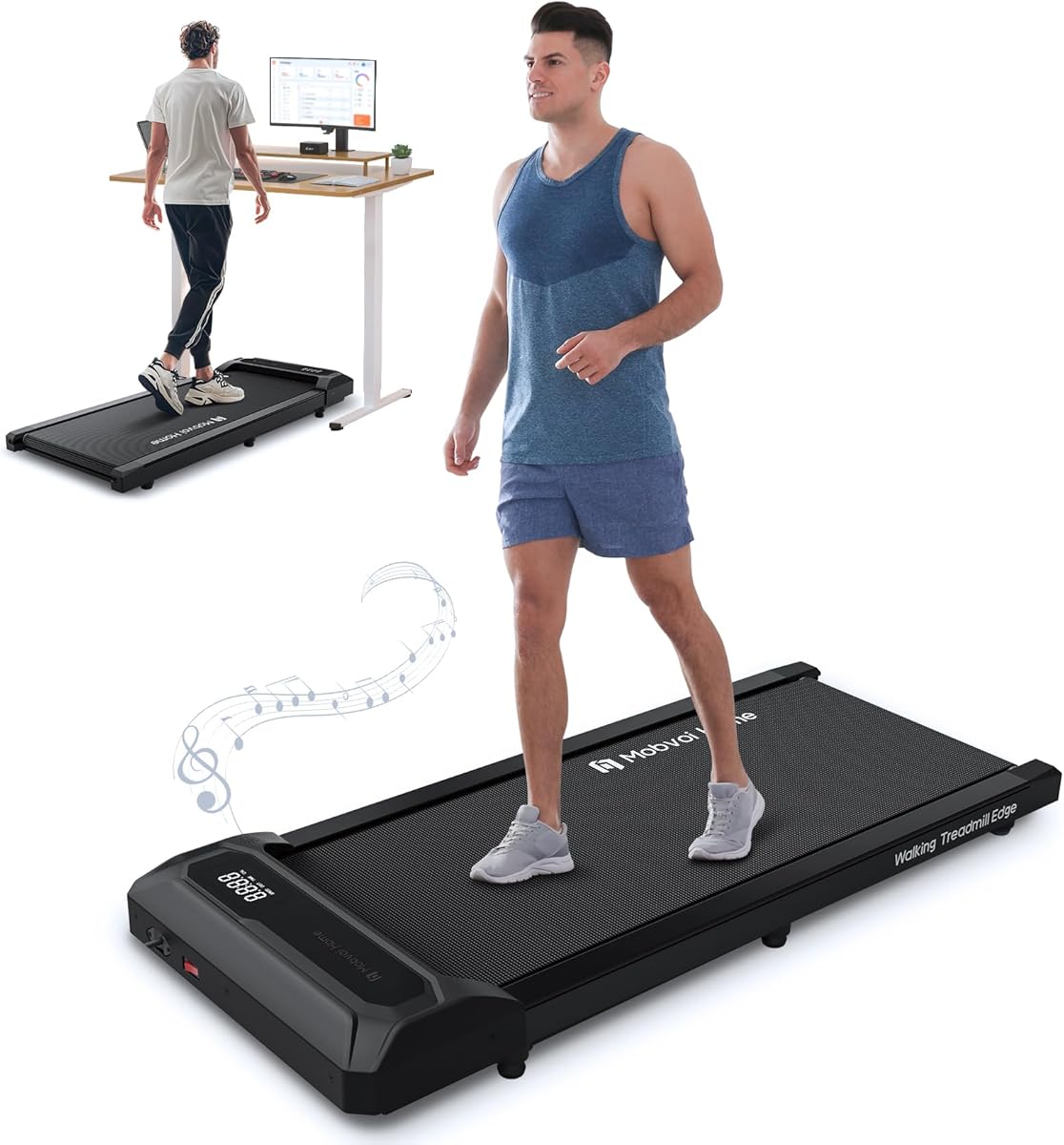 Mobvoi Cinta De Correr Smart AI con TicSports App para Caminar Escritorio Cintas De Correr Compactas para La Oficina En El Hogar Portátil De Máquina para Correr con Control Remoto 120 Kg 6 KM/H