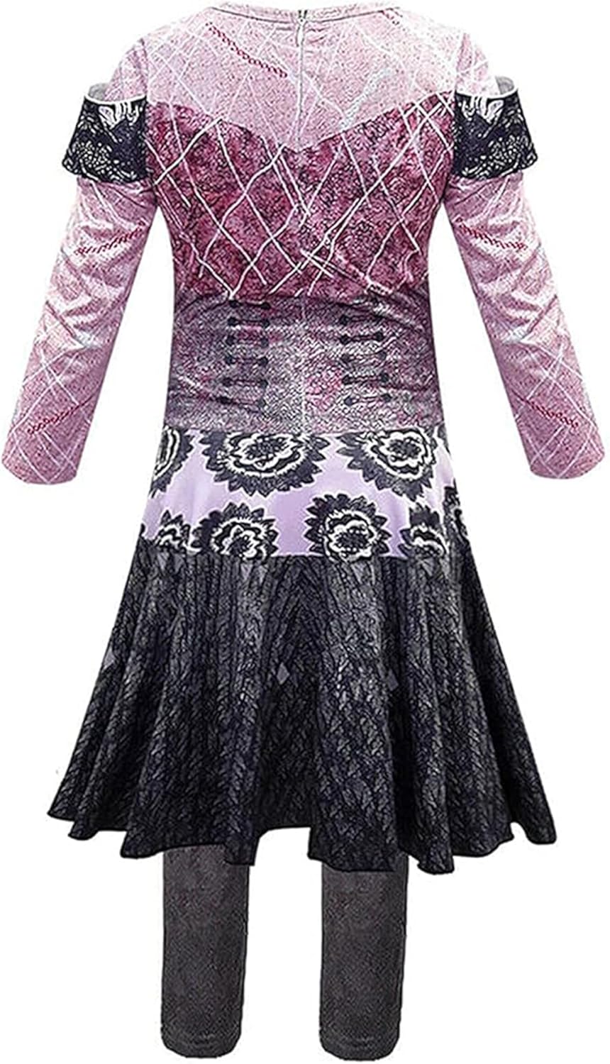 Sunloudy Girls Halloween Costume Evil Audrey Party Long Sleeve Jumpsuit Classic Cosplay Fancy Outfit - Image 2