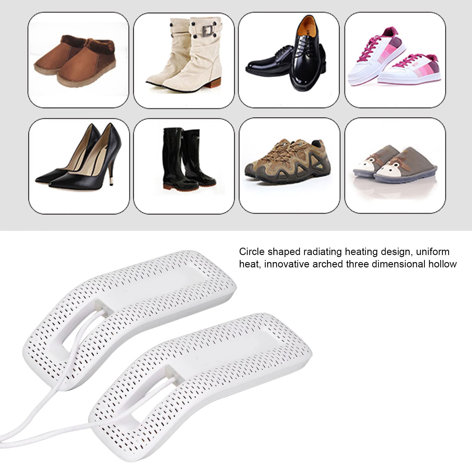 Schuhdeo-Trockner Schuhtrockner, tragbarer elektrischer USB-Schuhtrockner für Regenzeiten im Winter, zusammenklappbarer Fußwärmer zum schnellen Trocknen von Schuhen, Handschuhen, Socken, Skischuhen