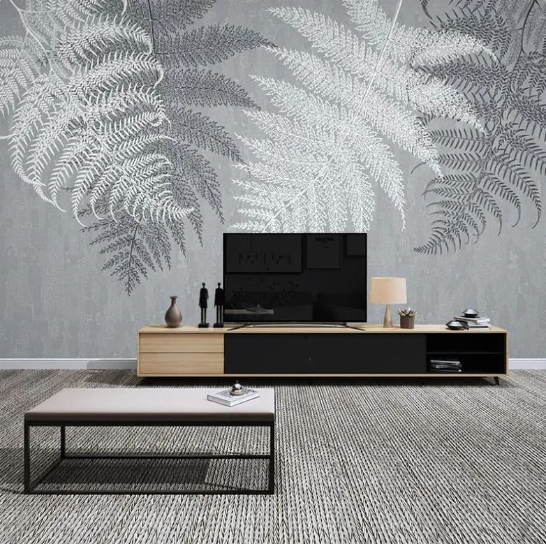 Plantes tropicales sur papier peint moderne pour réveiller un salon trop blanc