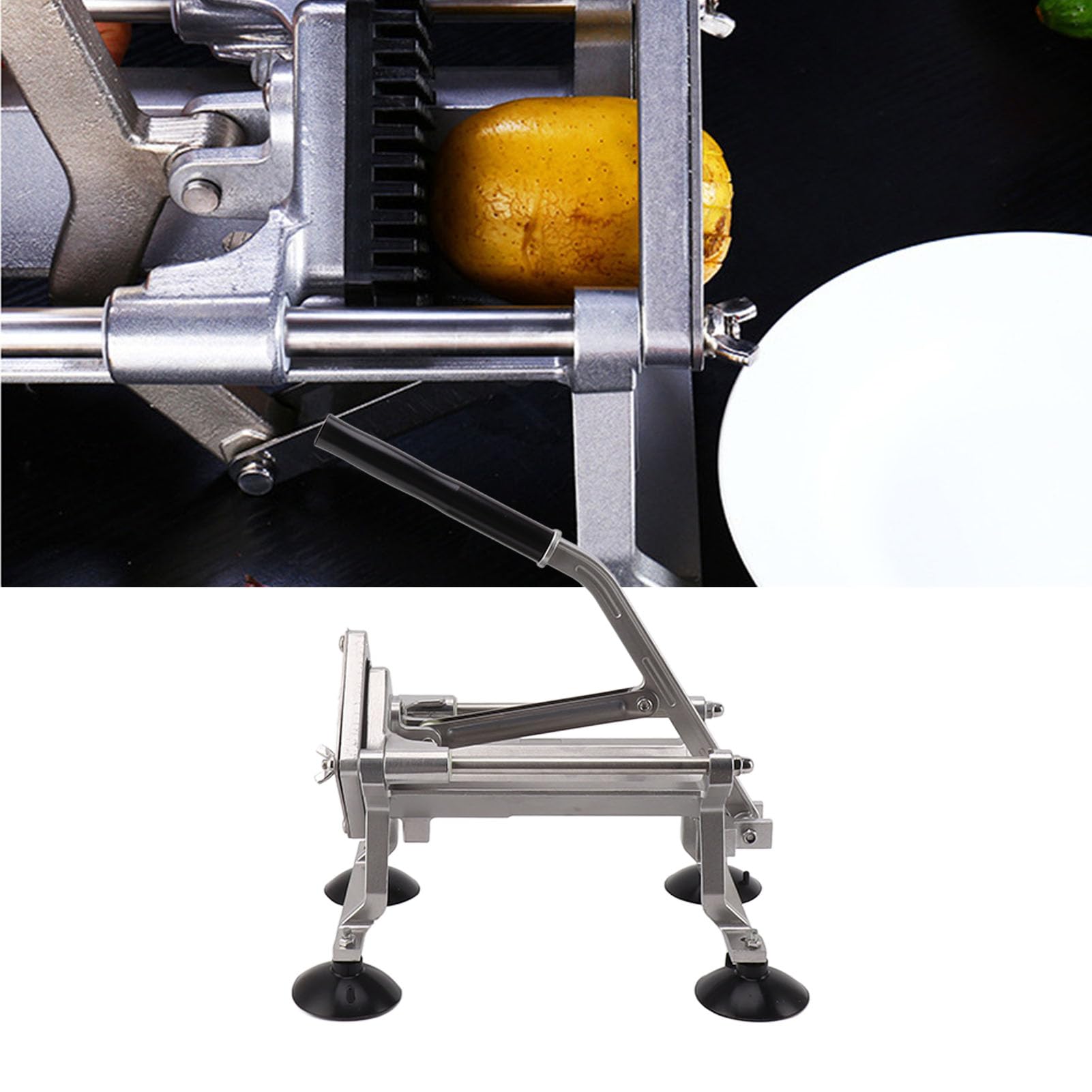EMUKOEP Tagliapasta per Patatine Fritte Tagliapatate Manuale Professionale in Acciaio Inossidabile per Frutta e Verdura 11,81x7,87x14,57 Pollici (mangio)