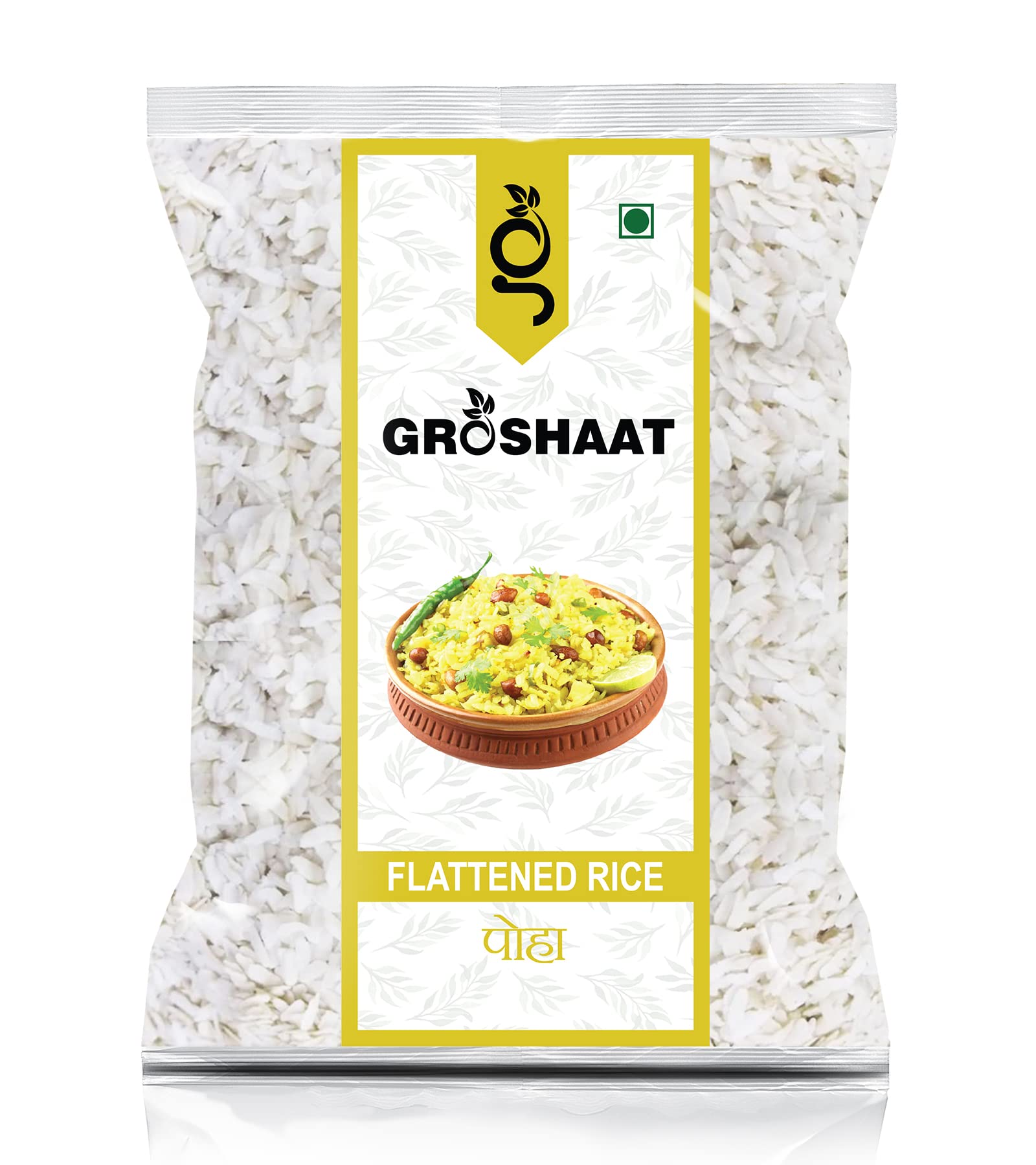 Groshaat Poha (Flattened Rice) high in Fibre and Antioxidant, Low GI,Easily Digestible - 1Kg (Pack of 1) (B0B1YZF6C2) Amazon Price History, Amazon Price Tracker