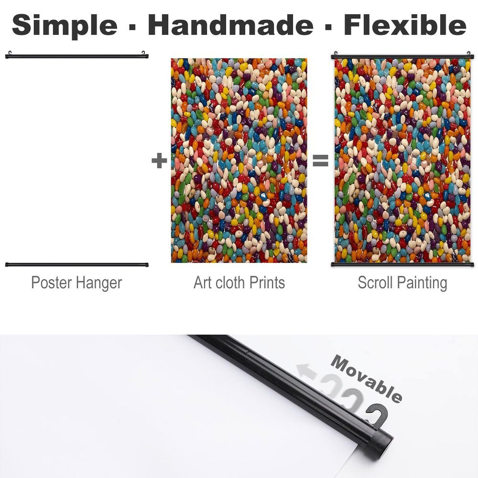 JKLPOMN Affiche à suspendre personnalisée, peinture à suspendre assortie, avec volute, peut être utilisée comme décoration murale de salle de classe, de maison et de bureau, c'est un excellent cadeau