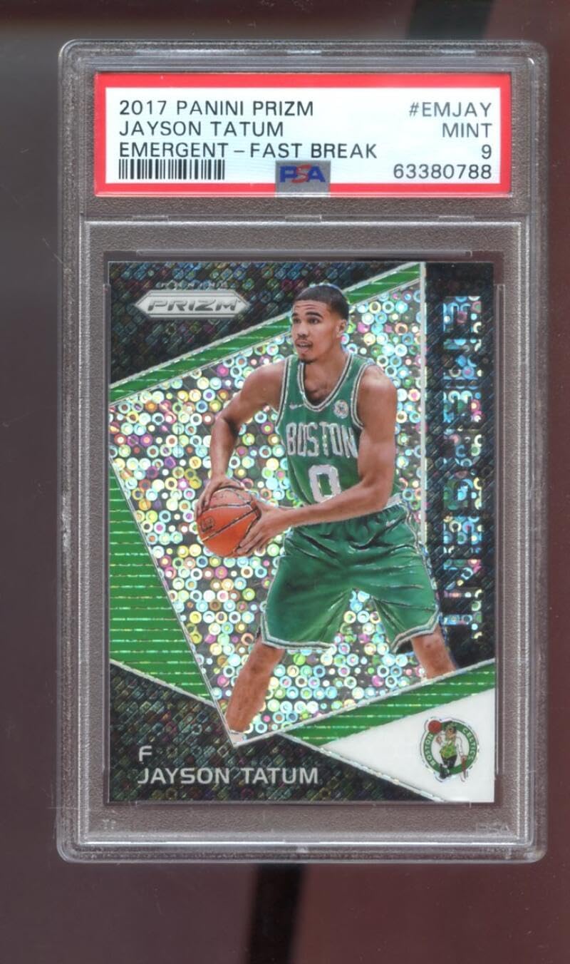 2017-18 Panini Prizm Emergent Fast Break #EMJAY Jayson Tatum ROOKIE RC PSA 9 Graded Basketball Card NBA Jason 17-18 Boston Celtics 2017-2018
