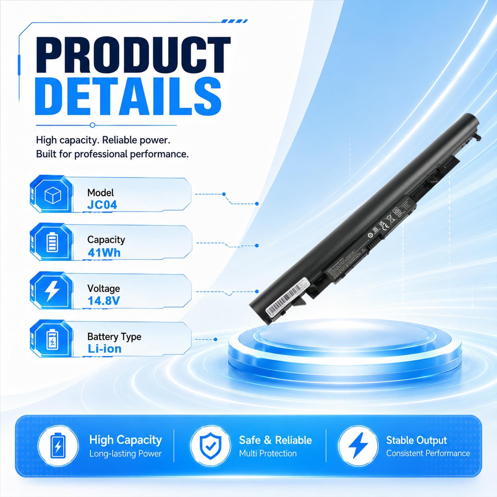 JC04 JC03 919701-850 Batterie HP Pavilion 15-BS 240-255 G6 2800mAh