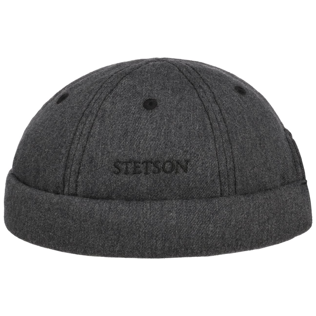 Stetson Anthracite Cotton Melange Docker Hat By