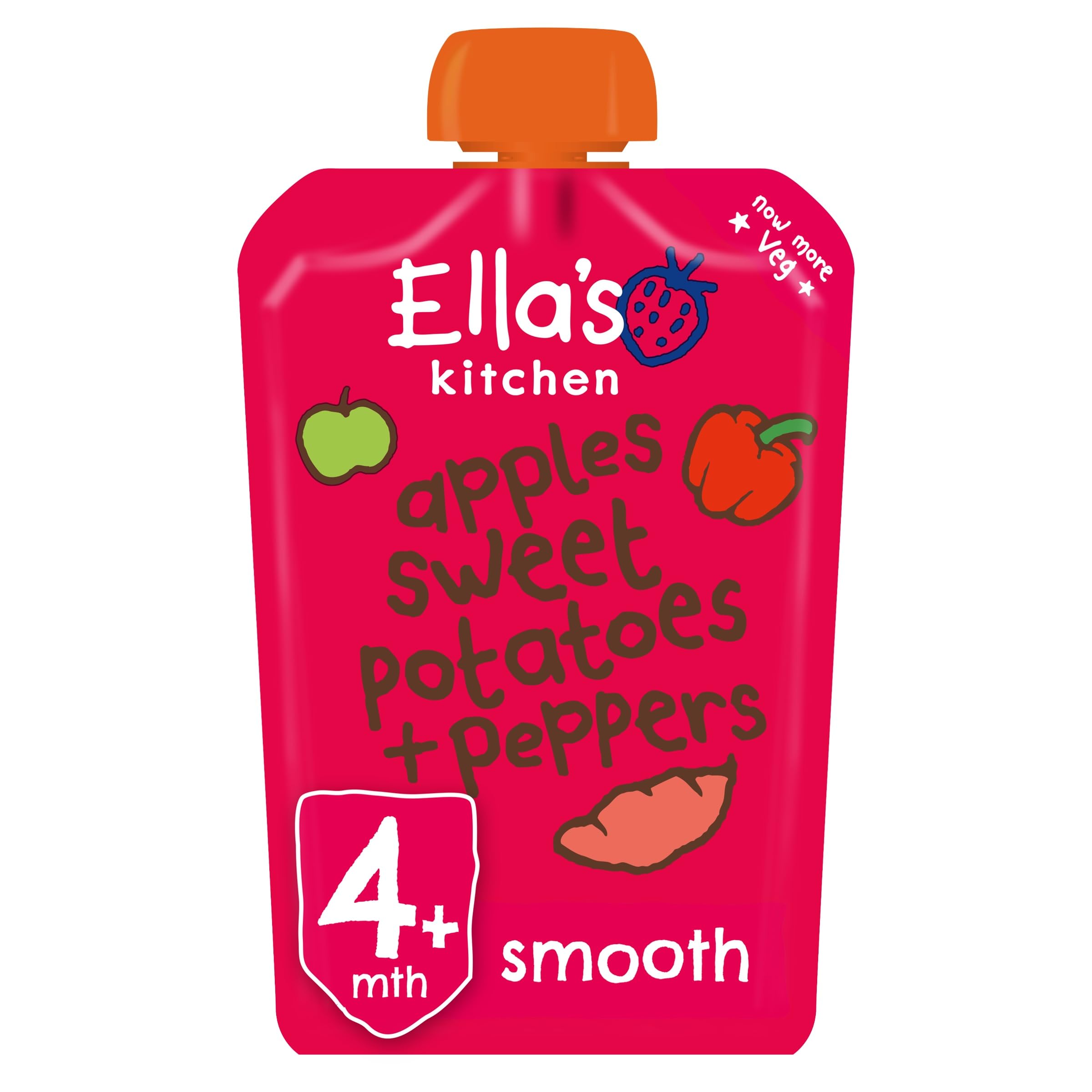Ella's Kitchen Red Peppers/ Sweet Potatoes and Apples 120 g (Pack of 7) (Organic)