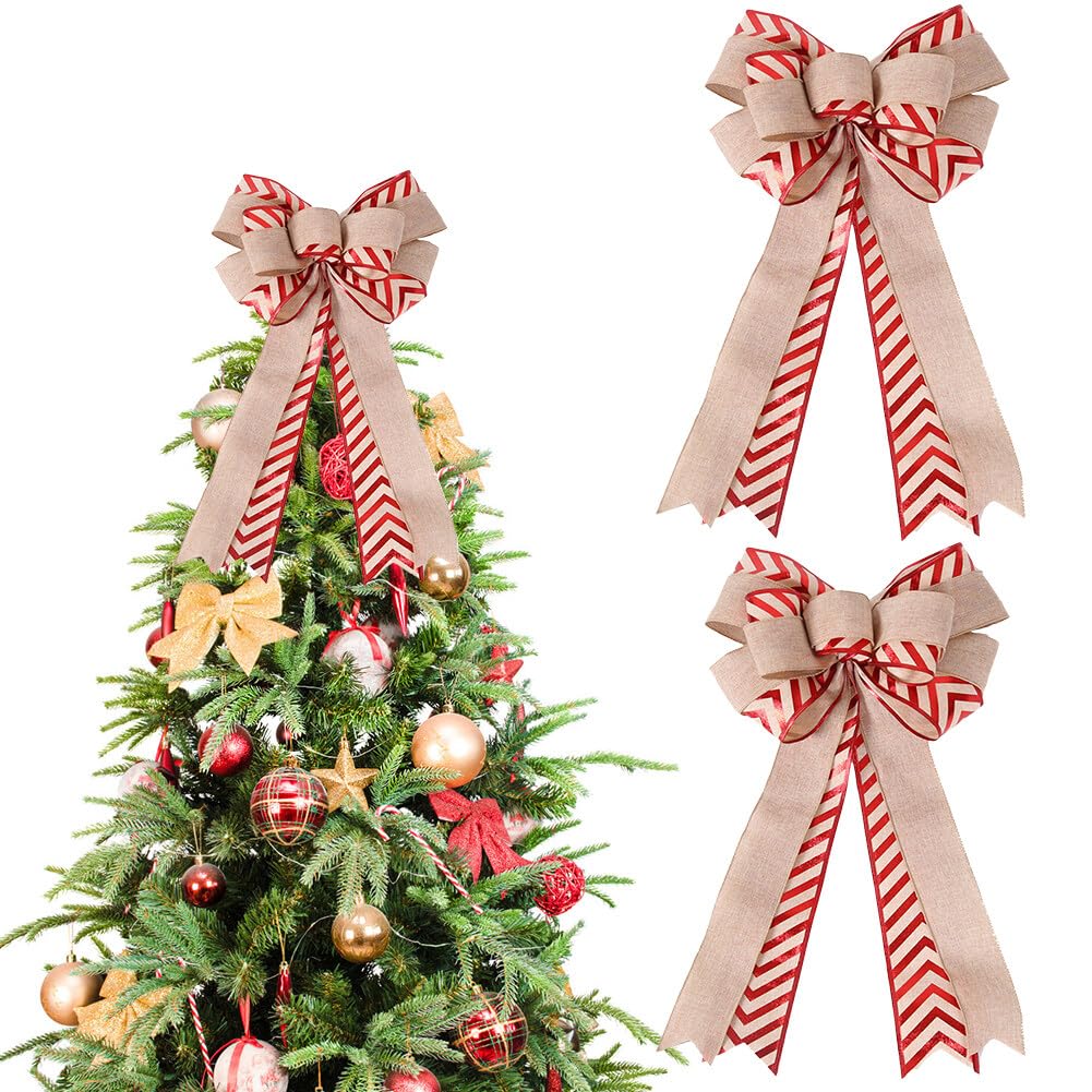 Nœud De Décoration Noël En Satin 117 Cm - Avec Armature Métallique, Réutilisable - Pour Sapin, Couronne, Mariage, Voiture - Blanc - 10