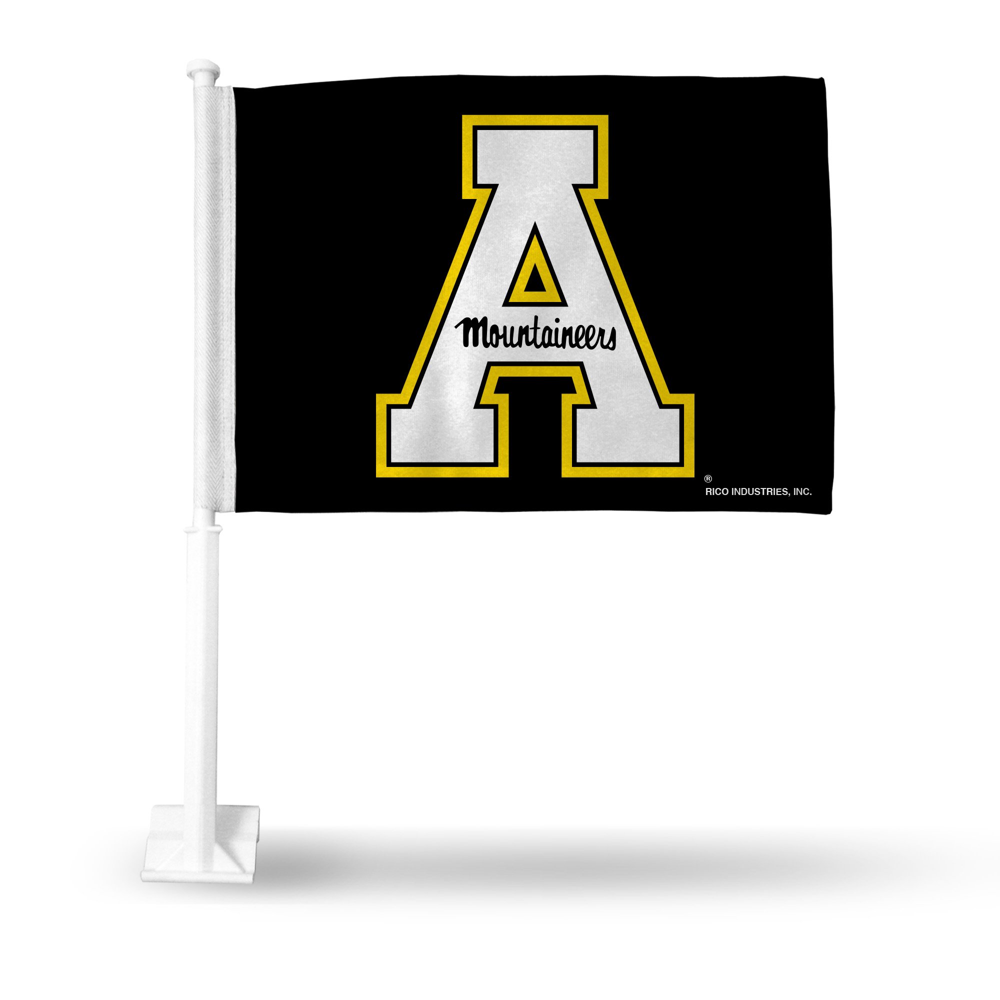 Rico Industries NCAA Appalachian State Mountaineers Car Flag with included Pole