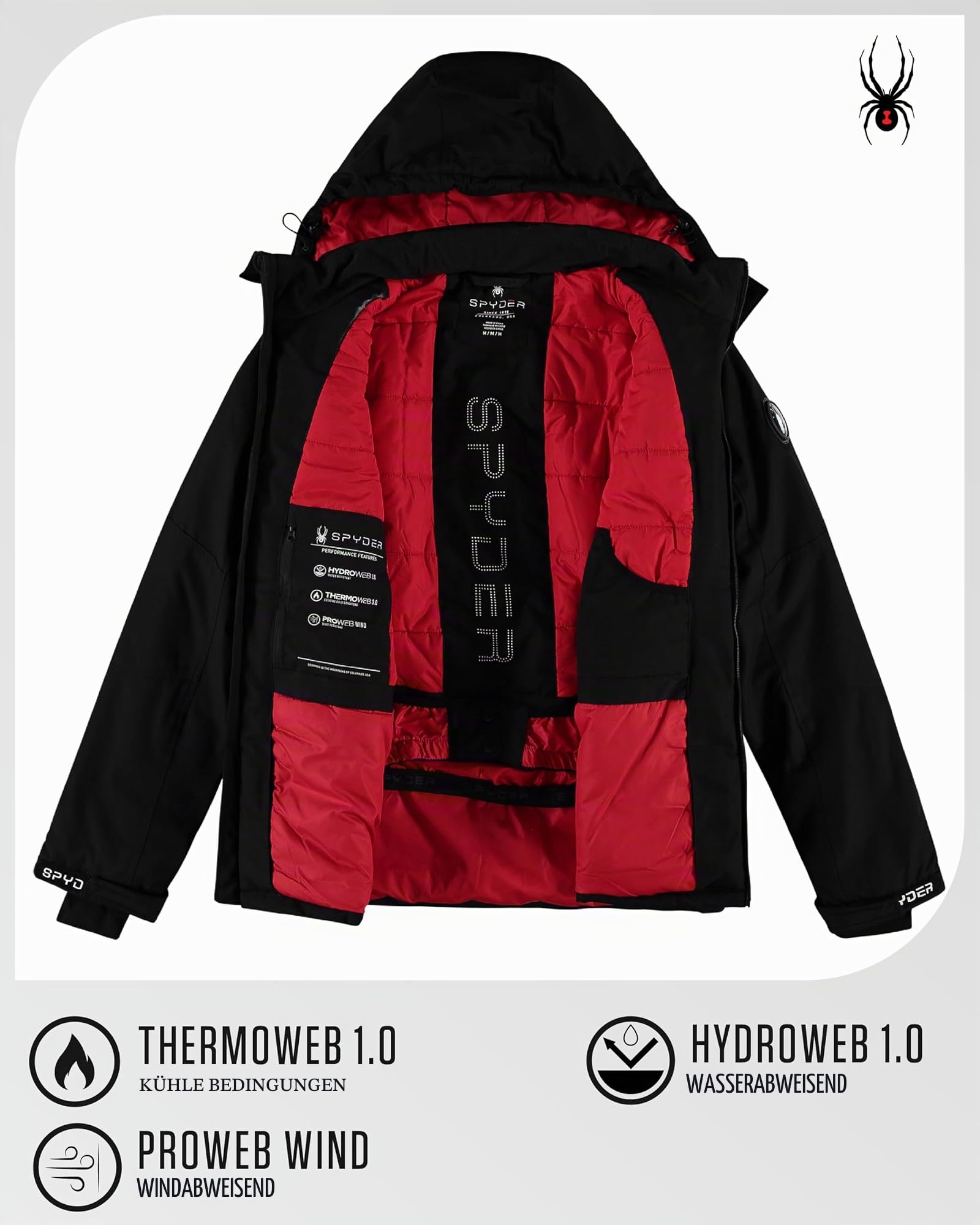 Spyder Herren M Spyder Snow Jacket Parka Mantel (1er Pack)