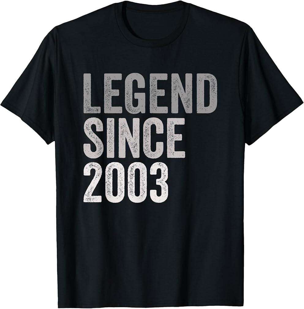 Legend Since 2003 Funny Birthday Year Retro Legend T-Shirt