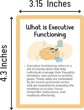 ADHD Executive Functioning Toolkit - ADHD Coping Flash Cards for Self Regulation - Therapy Tools & Activities for Managing Neurodivergence - ADHD Superpower Flashcards - ABA Therapy Materials