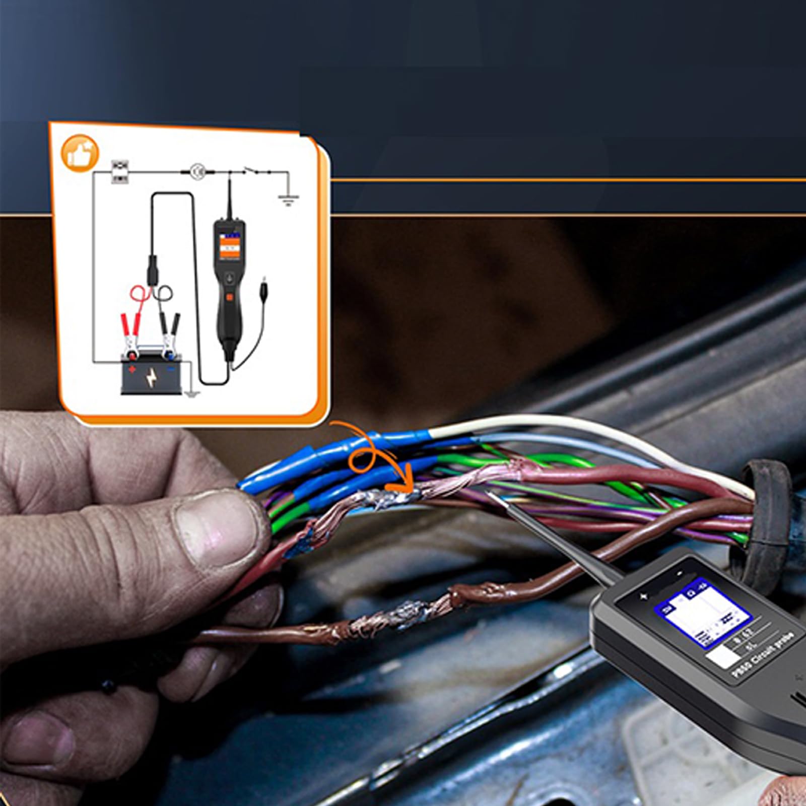 Moniteur de santé de batterie automobile 12 V 24 V Testeur de charge automobile Outil de diagnostic de circuit de charge