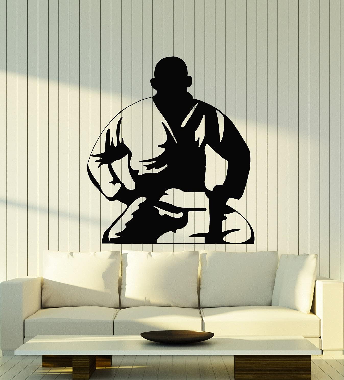 WallStickers4ever Vinyl Wall Decal JIu Jitsu Martial Arts Gym Fight Sports Art Stickers Mural Large Decor (g5866) Black