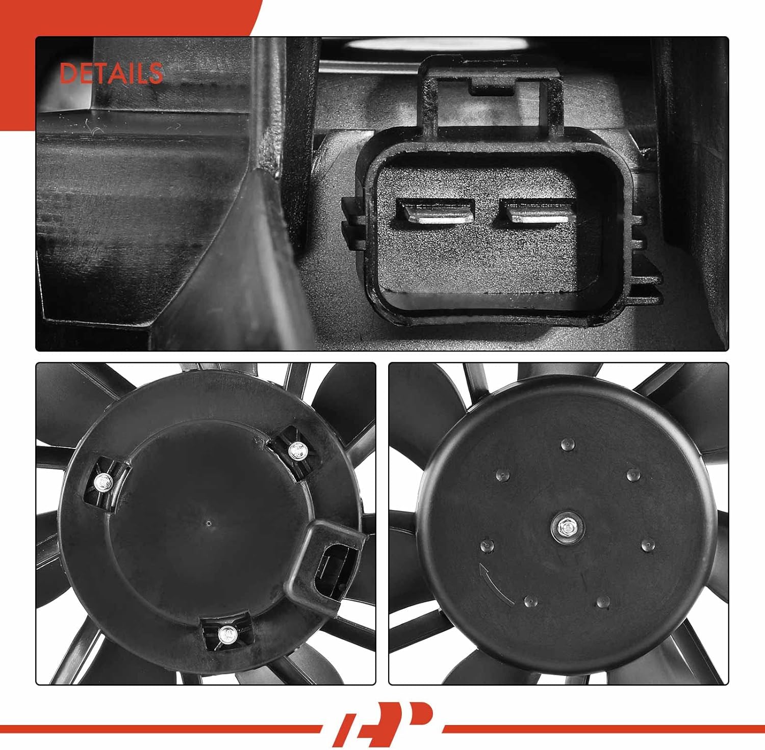 A-Premium Engine Radiator Cooling Fan Assembly Compatible with Select Chevrolet & GMC Models - Equinox 2010-2017, Terrain 2010-2017 - Replace# 25952782, 25952813