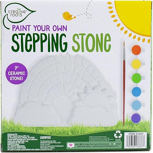 Vista 122 de Creative Roots - Figura decorativa para pintar tu propio erizo de camino de piedra de Horizon Group USA Toy