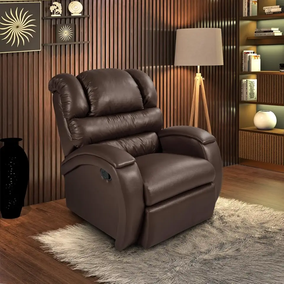 Poltrona Cadeira Reclinável Imperial Zero Wall Papai Estética Cílios Sobrancelha Soft Sala Descanso (Marrom)