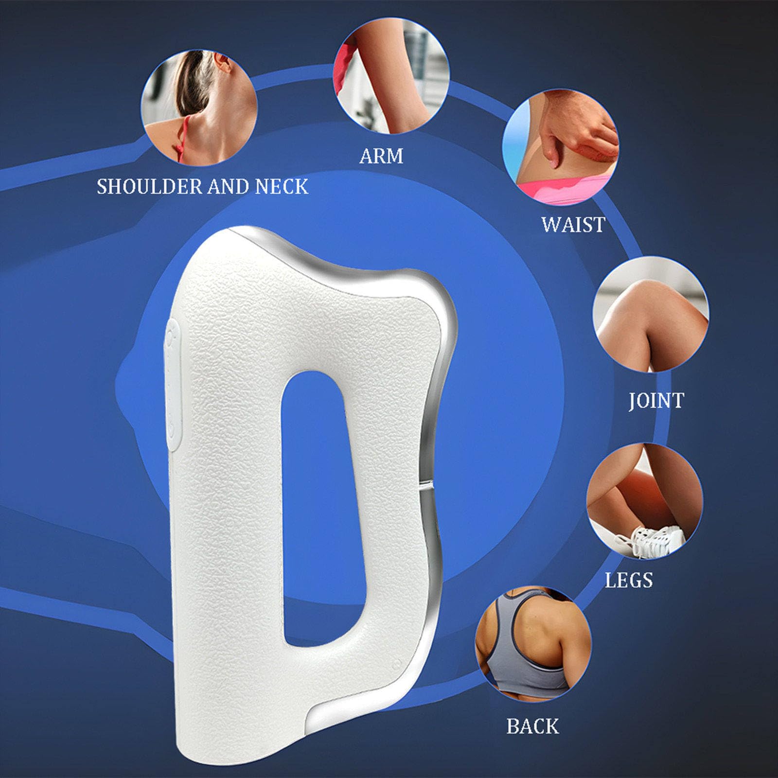 Coltello Riscaldato per Fascia, Massaggiatore Elettrico per Fascia, Micropulsazioni + Microvibrazioni + Riscaldamento, Strumento per Massaggio Guasha per Rilassamento Muscolare Black