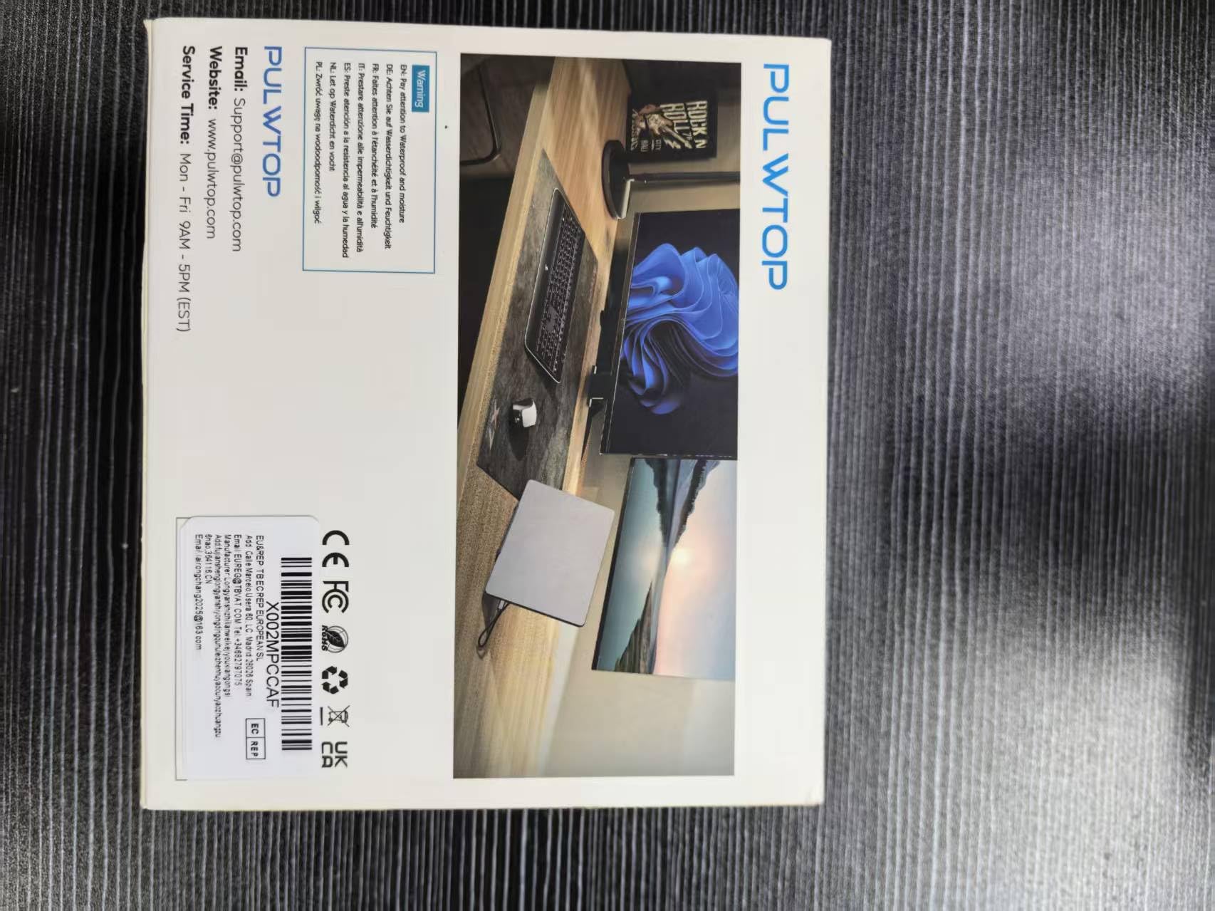 USB C Docking Station Dual Monitor 4K@60Hz, 6X USB-A/USB-C, Plug & Play | PULWTOP USB C Hub mit 2x HDMI, PD, Ethernet, vertikale Dockingstation für Surface Pro 11/10/9/8 & Windows Laptop - Grau