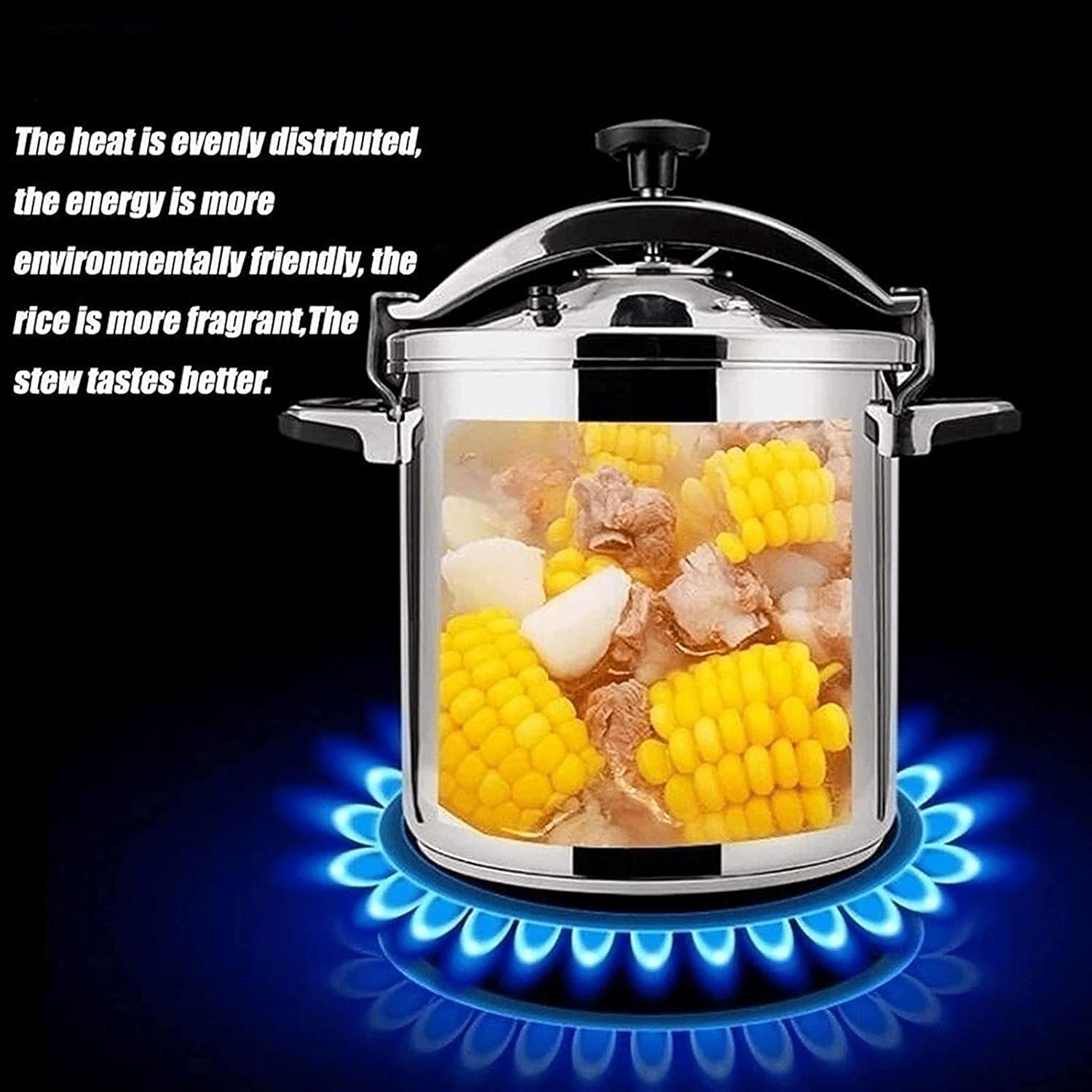 Household Stainless Steel Pressure Cooker Outdoor Explosion-proof Large Capacity Pressure Cooker Non-stick Cooker Induction Cooker Gas Stove Family Kitchen Hotel (Size : 7L)