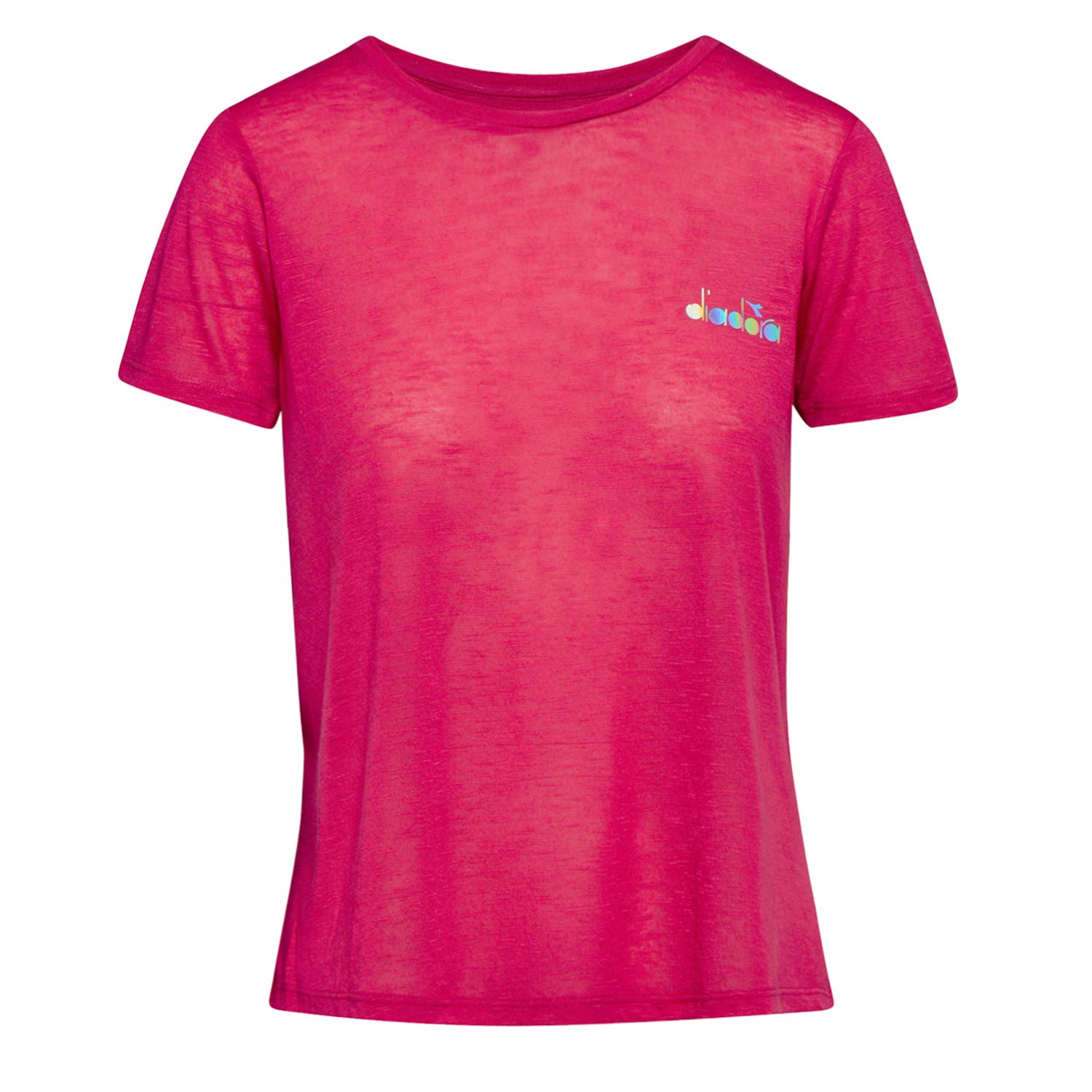 Diadora Women's Workout T-Shirt Berry Silver, S Outerwear, S