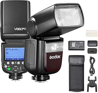 Godox V860III-F Camera Flash Speedlite for Fuji, 2.4G HSS TTL On-Camera Flash Speedlight with 7.2V/2600mAh Li-ion Battery, 10-Speed Adjustable Modeling Light, Compatible with Fuji Cameras