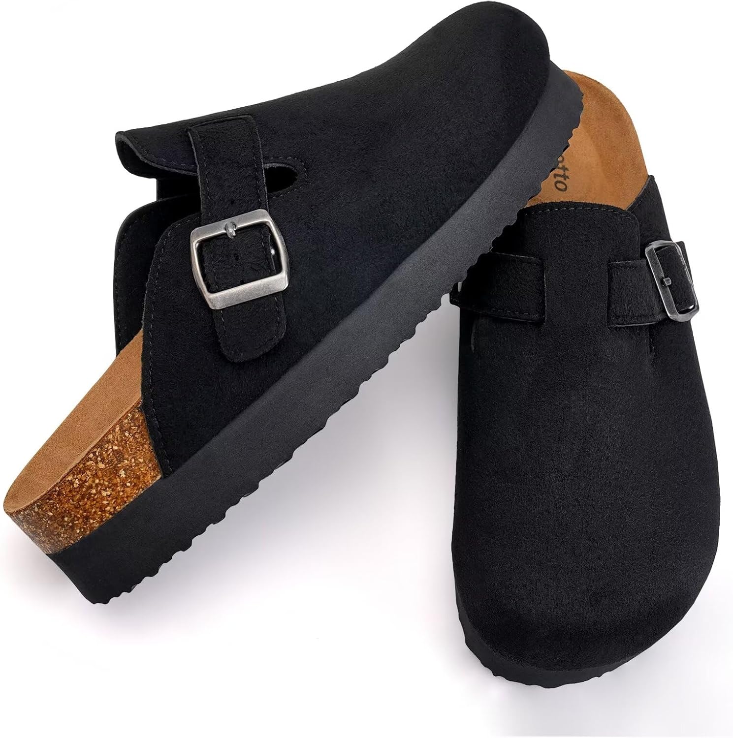Torotto Womens Mens Clogs Cork Footbed Suede Slippers Arch Support Potato... - Picture 14 of 68