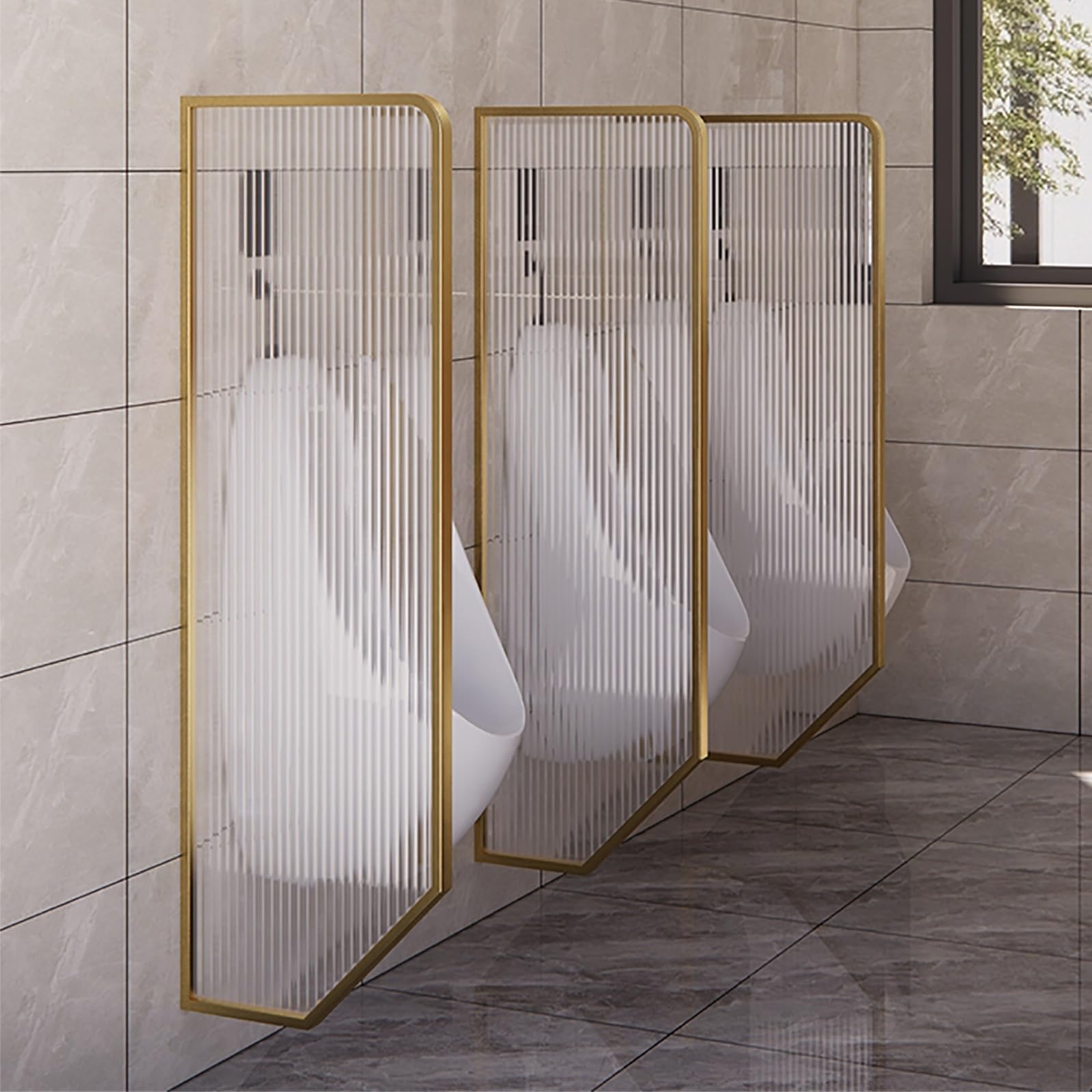 Stainless Steel Urinals Urinal Divider Screen Panel Toilet Partition, Wall-Mounted Men's Urinal Privacy Screen, Urinal Baffle Public Toilet, Room Divider Partitions Separator Decorative Pane